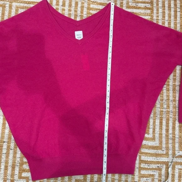 NWT Anthropologie Maeve Magenta Pink 100% Cashmere Oversized Sweater - Picture 6 of 7